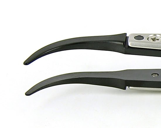 Ideal-tek 242BCFR.SA.1.ITU Plastic Repl CF tip tweezers 242BCFR.SA, SS Anti-Mag, OAL 130mm, 5, 12in, (A242BCF tips) MTESolutions