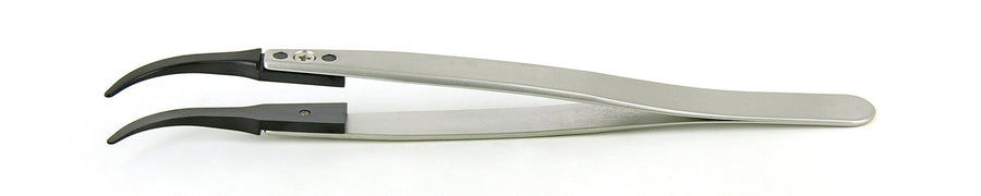 Ideal-tek 242BCFR.SA.1.ITU Plastic Repl CF tip tweezers 242BCFR.SA, SS Anti-Mag, OAL 130mm, 5, 12in, (A242BCF tips) MTESolutions