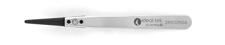 Ideal-tek 249CCFR.SA.1.IT Plastic Repl CF tip tweezers 249CCFR.SA, SS Anti-Mag, OAL 115mm, 4, 53in, (A249CF tips) MTESolutions