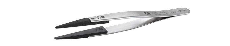 Ideal-tek 249CCFR.SA.1.IT Plastic Repl CF tip tweezers 249CCFR.SA, SS Anti-Mag, OAL 115mm, 4, 53in, (A249CF tips) MTESolutions