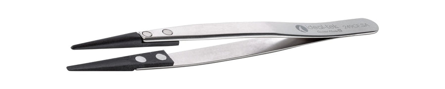 Ideal-tek 249CF.SA.1.ITU Plastic CF tip tweezers 249CF.SA, SS Anti-Mag, OAL 130mm, 5.12in MTESolutions
