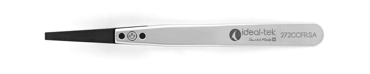 Ideal-tek 272CCFR.SA.1.IT Plastic Repl CF tip tweezers 272CCFR.SA, SS Anti-Mag, OAL 115mm, 4, 53in, (A272CF tips) MTESolutions