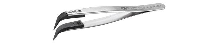Ideal-tek 277CCFR.SA.1.IT Plastic Repl CF tip tweezers 277CCFR.SA, SS Anti-Mag, OAL 105mm, 4, 13in, (A277CF tips) MTESolutions