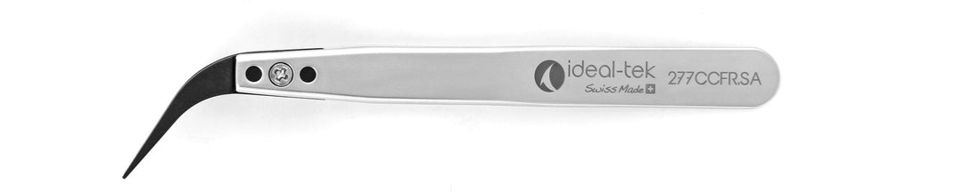 Ideal-tek 277CCFR.SA.1.IT Plastic Repl CF tip tweezers 277CCFR.SA, SS Anti-Mag, OAL 105mm, 4, 13in, (A277CF tips) MTESolutions