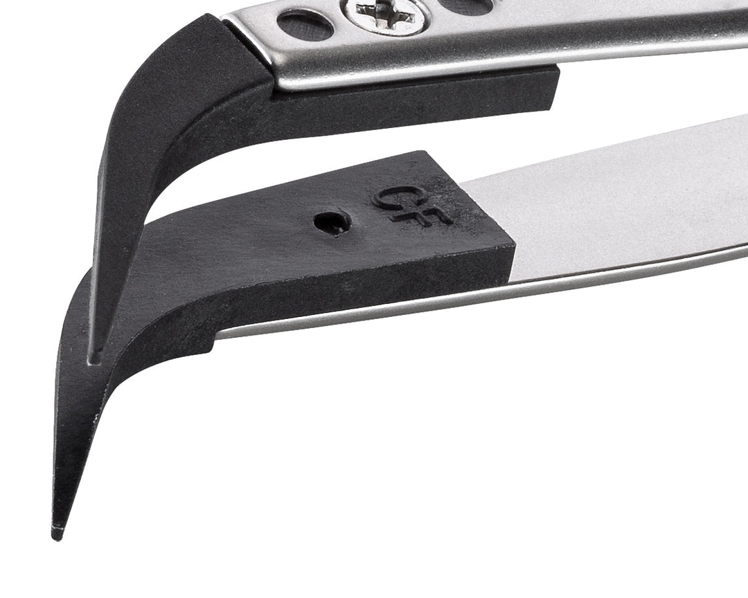 IDEAL - TEK 277CFR.SA.1.ITU Plastic Repl CF Tip Tweezers 277CFR.SA, SS Anti - Mag, OAL 120mm - 4.72in,(#A277CF tips) MTESolutions