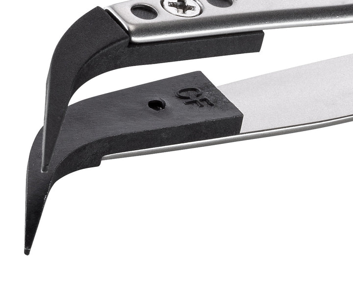 IDEAL - TEK 277CFR.SA.1.ITU Plastic Repl CF Tip Tweezers 277CFR.SA, SS Anti - Mag, OAL 120mm - 4.72in,(#A277CF tips) MTESolutions