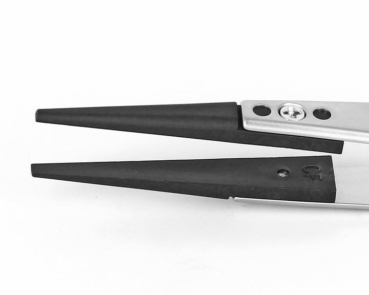 Ideal-tek 279CCFR.SA.1.IT Plastic Repl CF tip tweezers 279CCFR.SA, SS Anti-Mag, OAL 115mm, 4, 53in, (A279CF tips) MTESolutions