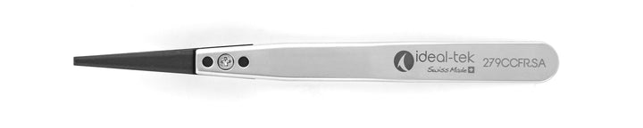 Ideal-tek 279CCFR.SA.1.IT Plastic Repl CF tip tweezers 279CCFR.SA, SS Anti-Mag, OAL 115mm, 4, 53in, (A279CF tips) MTESolutions
