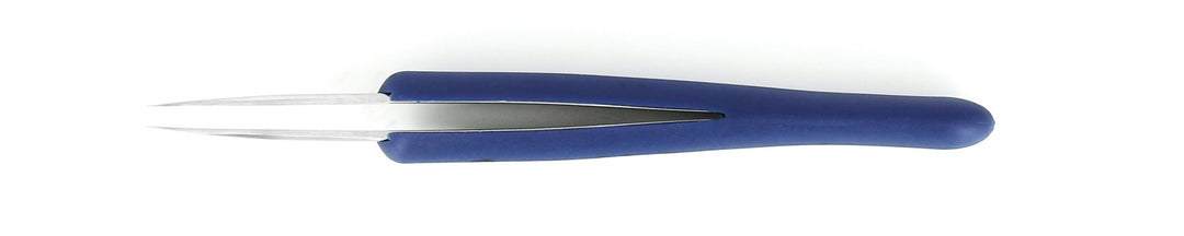 Ideal-tek 2AB.SA.DR.0.ITU ESD Rubber Grip tweezers 2AB.SA.DR, SS Anti-Mag, OAL 125mm, 4.92in MTESolutions