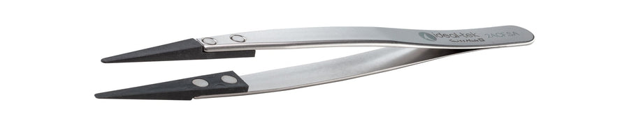 Ideal-tek 2ACF.SA.1.ITU Plastic CF tip tweezers 2ACF.SA, SS Anti-Mag, OAL 130mm, 5.12in MTESolutions