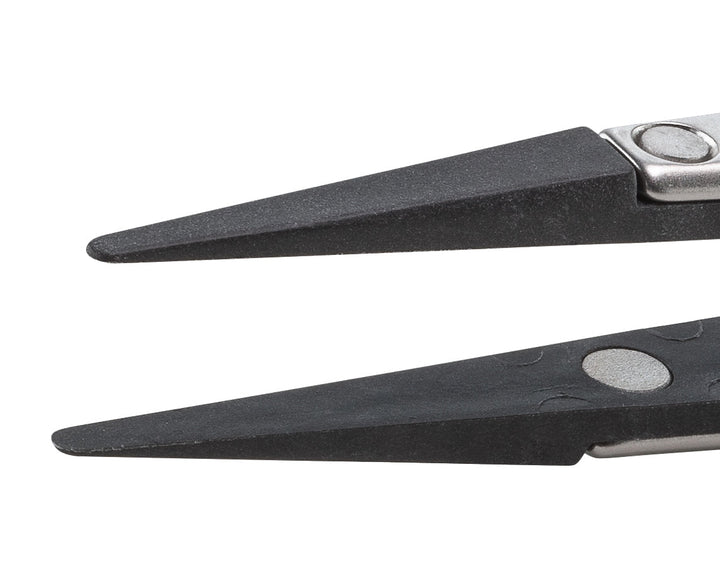 Ideal-tek 2ACF.SA.1.ITU Plastic CF tip tweezers 2ACF.SA, SS Anti-Mag, OAL 130mm, 5.12in MTESolutions