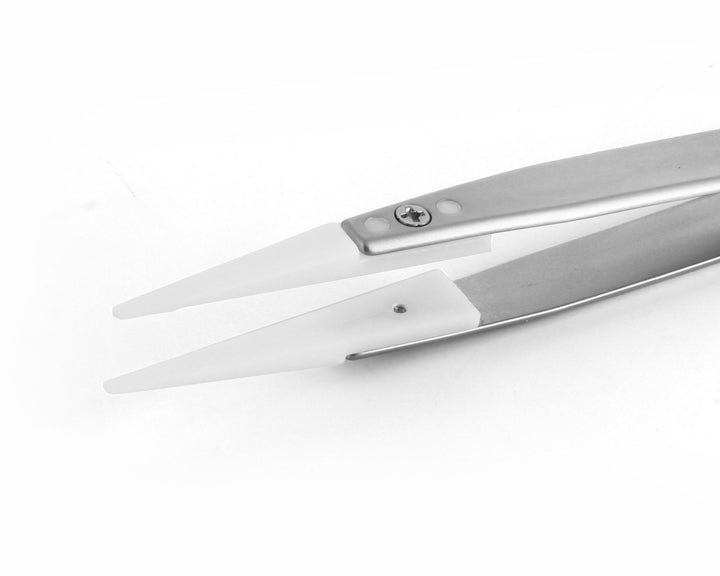 Ideal-tek 2ADGR.SA.1.ITU Plastic Repl DG tip tweezers 2ADGR.SA, SS Anti-Mag, OAL 130mm, 5, 12in, (A2ADG tips) MTESolutions