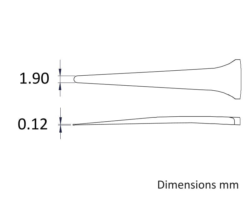 Ideal-tek 2A.TA.0.ITU High Precision tweezers 2A.TA, Titanium, OAL 120mm, 4.72in MTESolutions