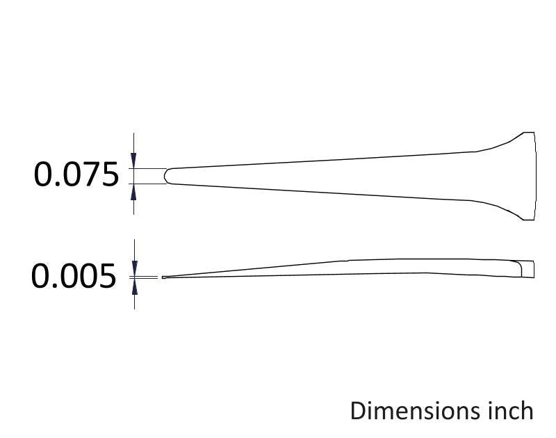 Ideal-tek 2A.TA.0.ITU High Precision tweezers 2A.TA, Titanium, OAL 120mm, 4.72in MTESolutions