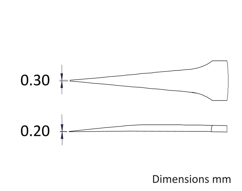 Ideal-tek 2.SA.6.ITE Premium Economy tweezers 2.SA, SS Anti-Mag, OAL 120mm, 4.72in MTESolutions