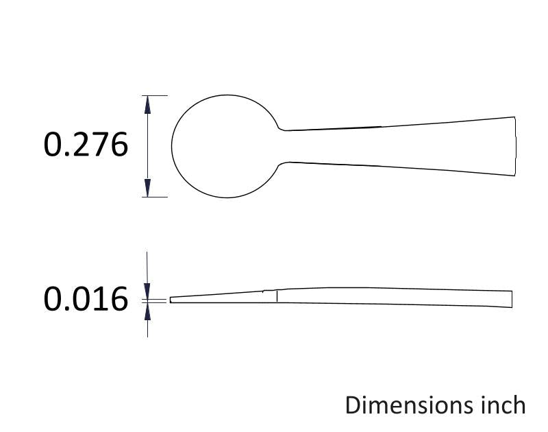 Ideal-tek 33A.SA.1.ITU Flat tip tweezers 33A.SA, SS Anti-Mag, OAL 115mm, 4.53in MTESolutions