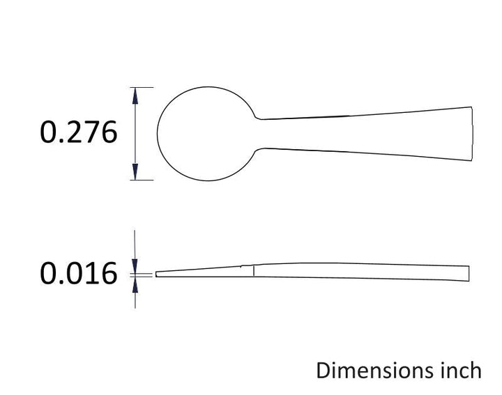 Ideal-tek 33A.SA.1.ITU Flat tip tweezers 33A.SA, SS Anti-Mag, OAL 115mm, 4.53in MTESolutions