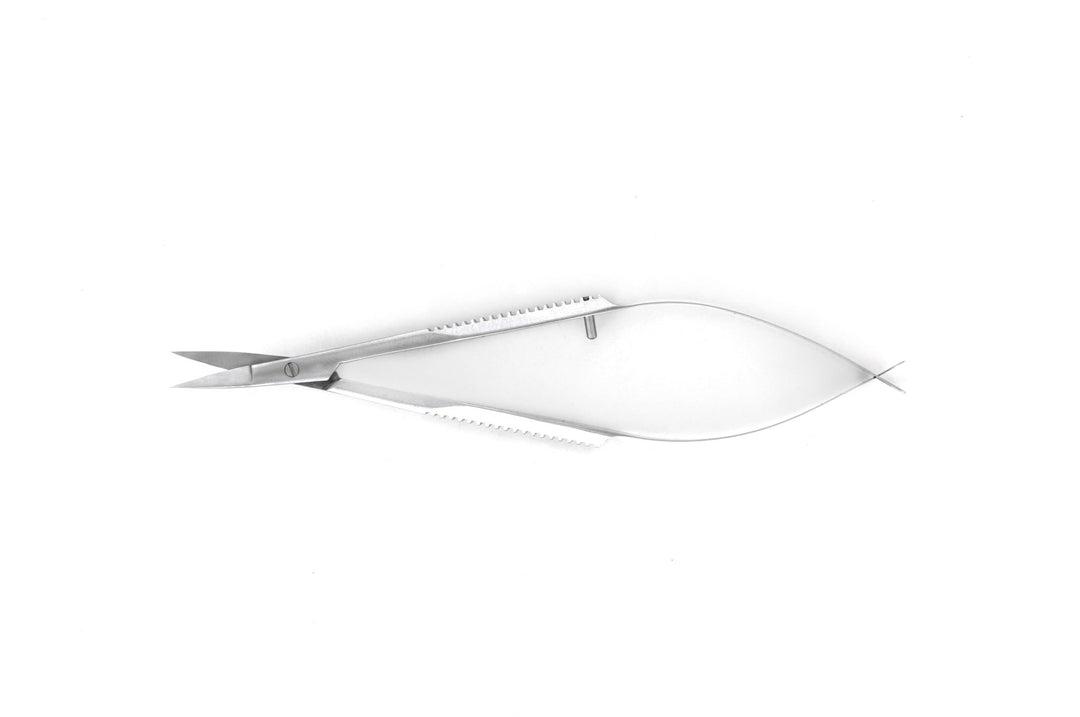 Ideal-tek 343BMS.9.IT Castroviejo Micro scissors 343BMS, curved, Stainless, OAL 105mm, 4.13in MTESolutions
