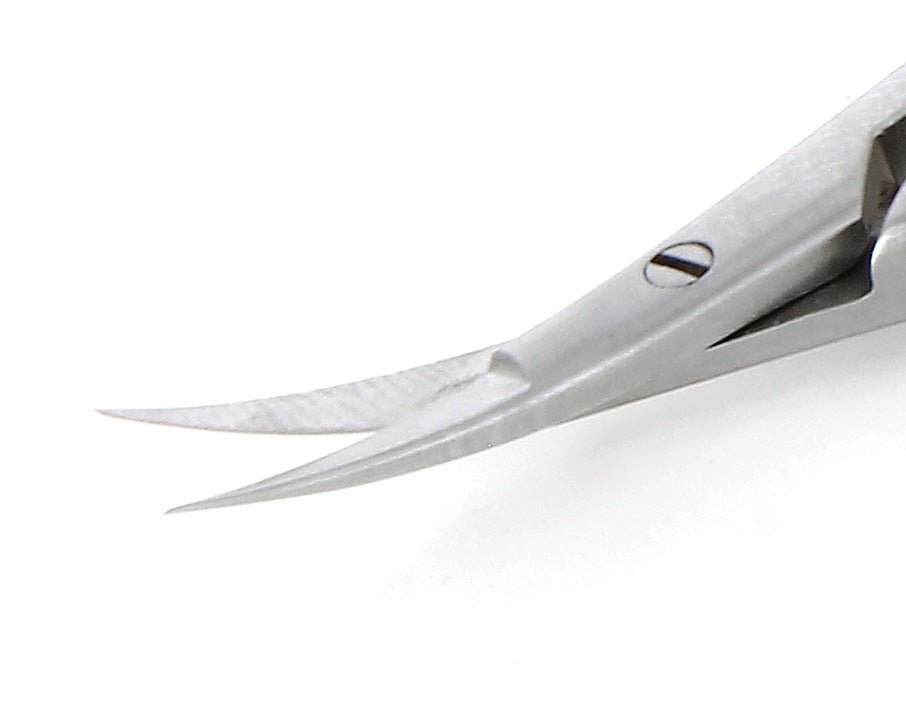 Ideal-tek 343BMS.9.IT Castroviejo Micro scissors 343BMS, curved, Stainless, OAL 105mm, 4.13in MTESolutions