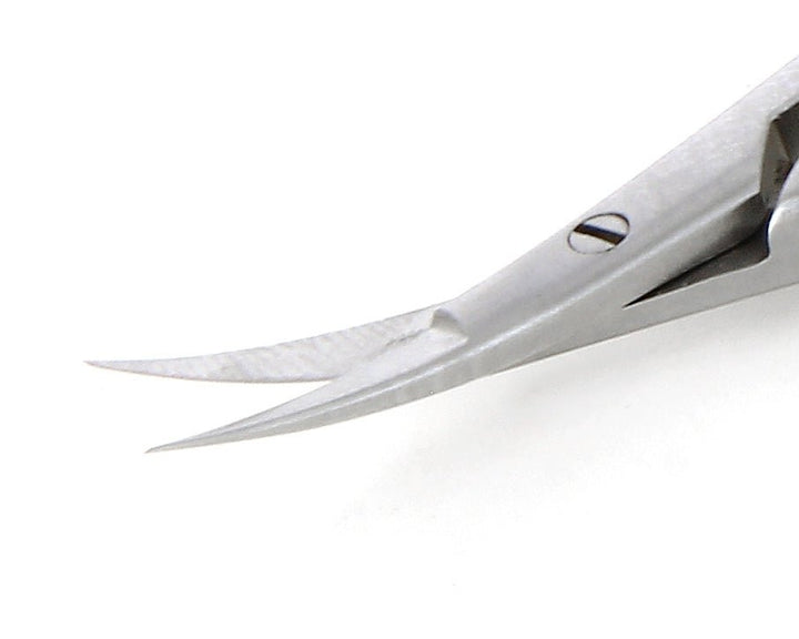 Ideal-tek 343BMS.9.IT Castroviejo Micro scissors 343BMS, curved, Stainless, OAL 105mm, 4.13in MTESolutions