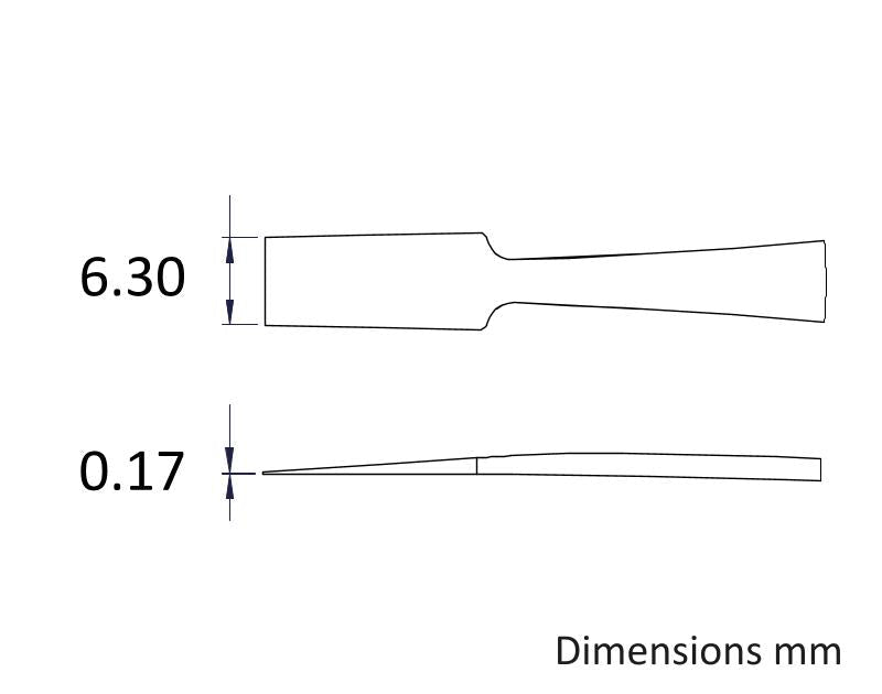 Ideal-tek 34A.SA.1.ITU Flat tip tweezers 34A.SA, SS Anti-Mag, OAL 120mm, 4.72in MTESolutions