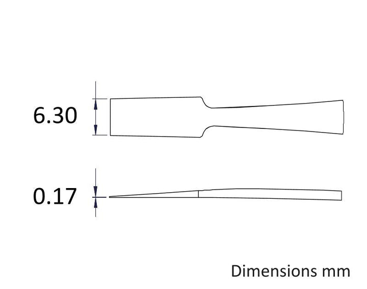 Ideal-tek 34A.SA.1.ITU Flat tip tweezers 34A.SA, SS Anti-Mag, OAL 120mm, 4.72in MTESolutions