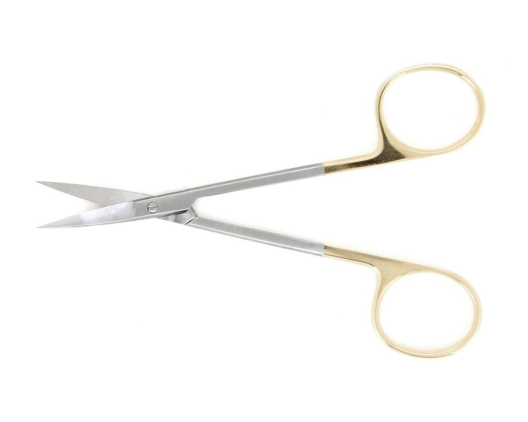 Ideal-tek 351S-TC-45.9.IT High Precision Iris scissors 351S-TC-45, Stainless, Tungsten Carbide insert, OAL 115mm, 4.53in MTESolutions