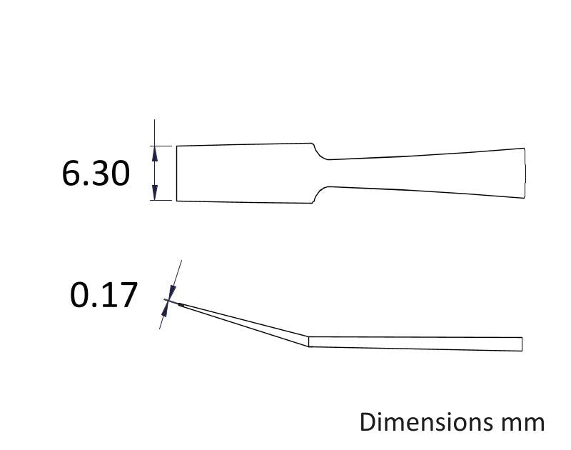 Ideal-tek 36A.SA.1.ITU Flat tip tweezers 36A.SA, SS Anti-Mag, OAL 120mm, 4.72in MTESolutions