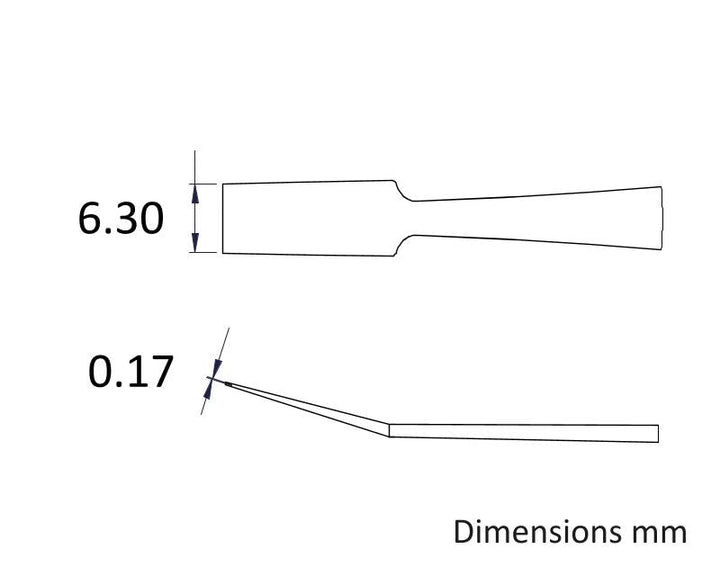 Ideal-tek 36A.SA.1.ITU Flat tip tweezers 36A.SA, SS Anti-Mag, OAL 120mm, 4.72in MTESolutions
