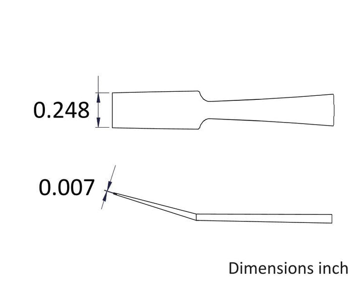 Ideal-tek 36A.SA.1.ITU Flat tip tweezers 36A.SA, SS Anti-Mag, OAL 120mm, 4.72in MTESolutions