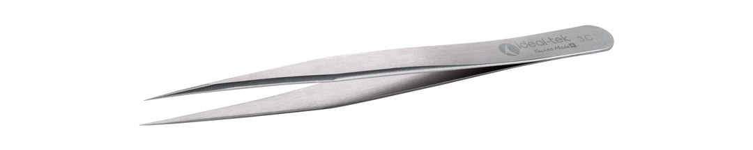 Ideal-tek 3.C.0.ITU High Precision tweezers 3.C, Carbon Steel, OAL 120mm, 4.72in MTESolutions