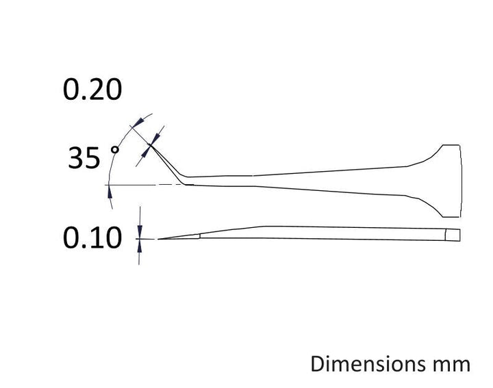 Ideal-tek 3CB.SA.0.ITU High Precision tweezers 3CB.SA, SS Anti-Mag, OAL 110mm, 4.33in MTESolutions