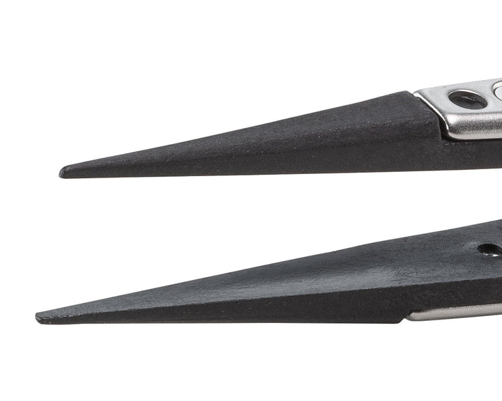 IDEAL - TEK 3CFR.SA.1.ITU Plastic Repl CF Tip Tweezers 3CFR.SA,SS Anti - Mag, OAL 130mm - 5.12in,(#A3CF tips) MTESolutions