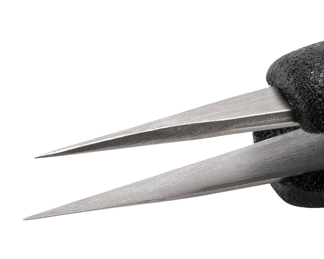 Ideal-tek 3C.SA.DN.6.ITU ESD Foam Grip tweezers 3C.SA.DN, SS Anti-Mag, OAL 115mm, 4.53in MTESolutions