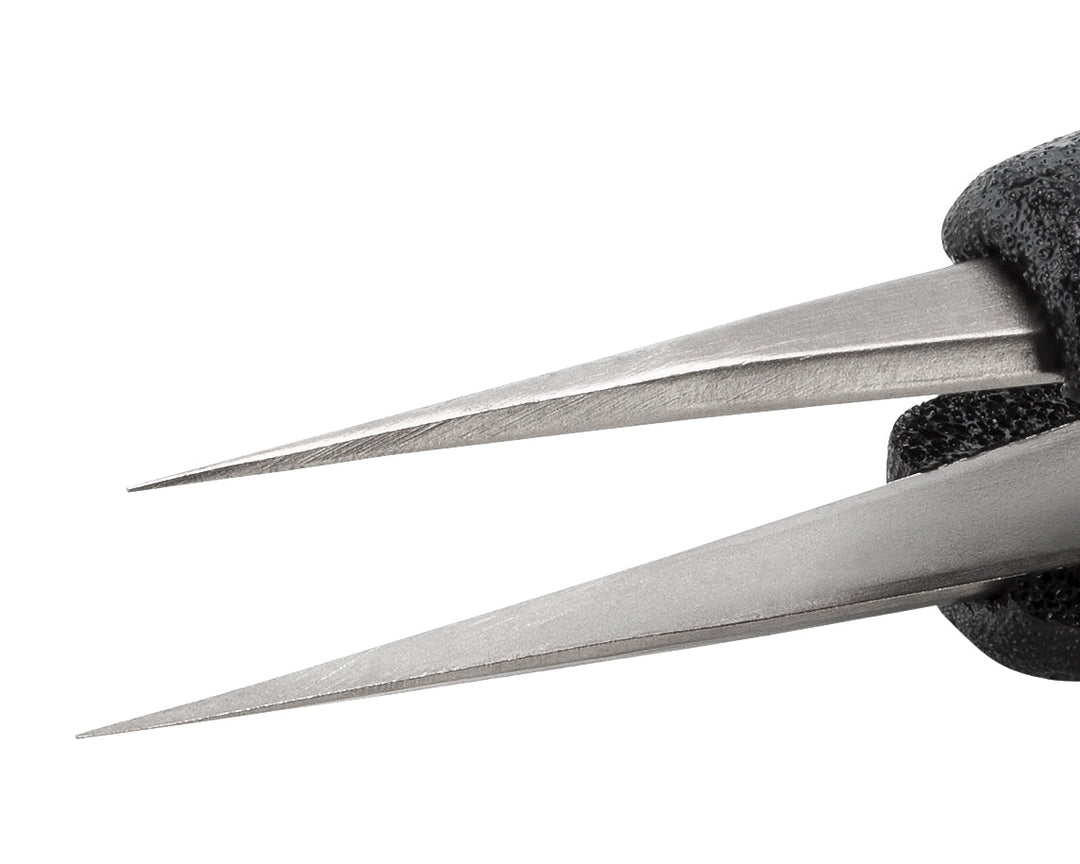 Ideal-tek 3.SA.DN.6.ITU ESD Foam Grip tweezers 3.SA.DN, SS Anti-Mag, OAL 130mm, 5.12in MTESolutions