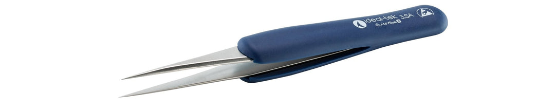 IDEAL - TEK 3.SA.DR.0.ITU ESD Rubber Grip Tweezers 3.SA.DR, SS Anti - Mag, OAL 125mm - 4.92in MTESolutions