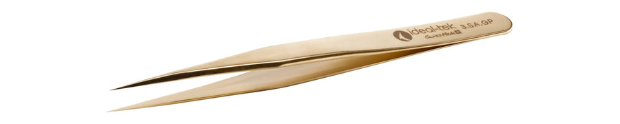 Ideal-tek 3.SA.GP.0.ITU High Precision tweezers 3.SA.GP, gold plated, SS Anti-Mag, OAL 120mm, 4.72in MTESolutions