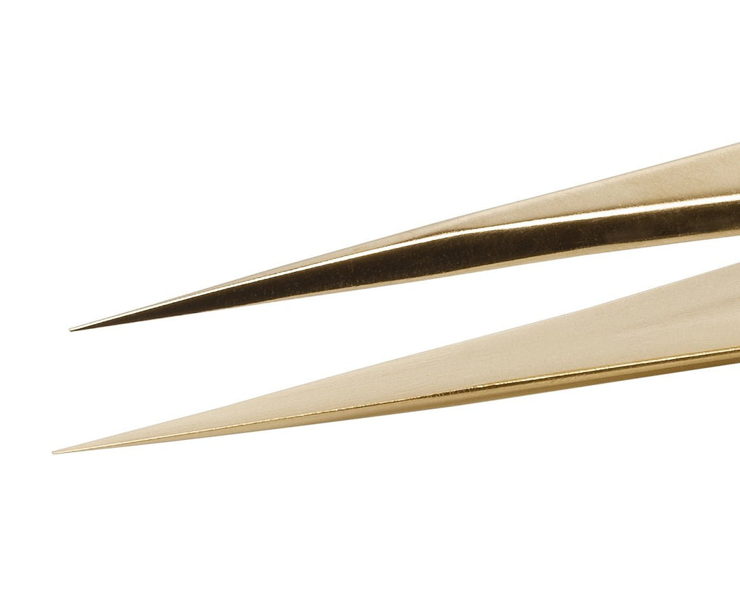 Ideal-tek 3.SA.GP.0.ITU High Precision tweezers 3.SA.GP, gold plated, SS Anti-Mag, OAL 120mm, 4.72in MTESolutions