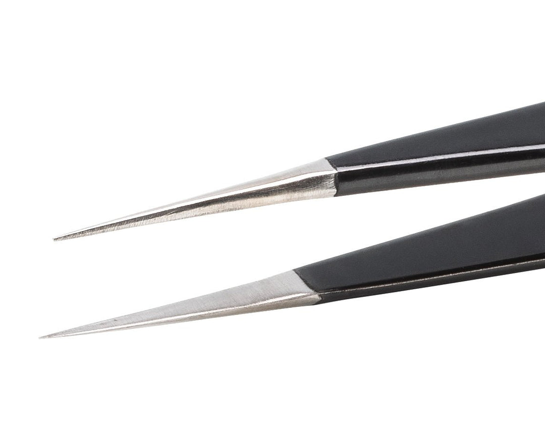 Ideal-tek 3.SA.NE.6.ITU ESD Epoxy Coated tweezers 3.SA.NE, SS Anti-Mag, OAL 120mm, 4.72in MTESolutions