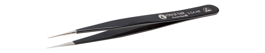 Ideal-tek 3.SA.NE.6.ITU ESD Epoxy Coated tweezers 3.SA.NE, SS Anti-Mag, OAL 120mm, 4.72in MTESolutions