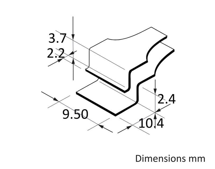 Ideal-tek 3WF.SA.1.ITU Wafer tweezers 3WF.SA, SS Anti-Mag, OAL 125mm, 4.92in MTESolutions