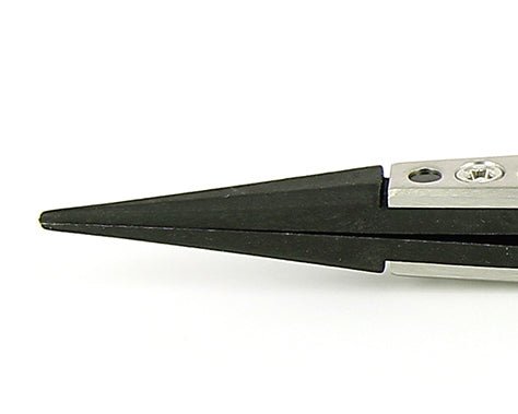 Ideal-tek 3XCFR.SA.1.ITU Plastic Repl CF Tip tweezers 3XCFR.SA, reverse, SS Anti-Mag, OAL 130mm, 5, 12in, (A3CF tips) MTESolutions