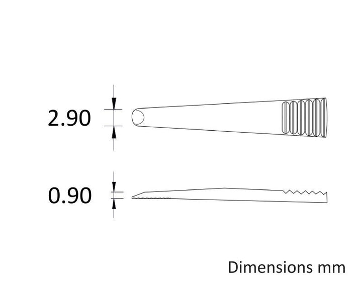 Ideal-tek 475.SA.1.ITU General Purpose tweezers 475.SA, SS Anti-Mag, OAL 135mm, 5.31in MTESolutions