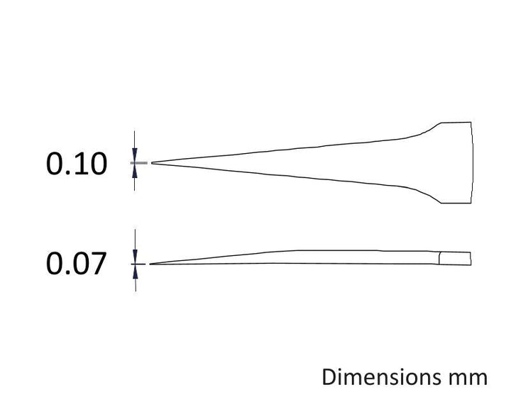 Ideal-tek 4.SA.DC.0.ITU Diamond coated tweezers 4.SA.DC, SS Anti-Mag, OAL 110mm, 4.33in MTESolutions