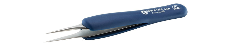 IDEAL - TEK 4.SA.DR.0.ITU ESD Rubber Grip Tweezers 4.SA.DR, SS Anti - Mag, OAL 115mm - 4.53in MTESolutions