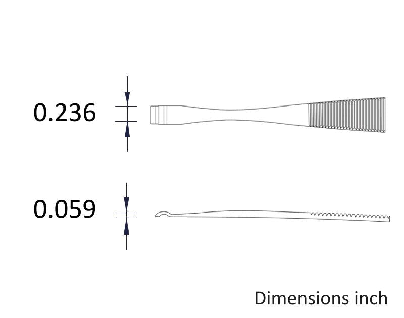Ideal-tek 572.SA.1.ITU Component Positioning tweezers 572.SA, SS Anti-Mag, OAL 145mm, 5.71in MTESolutions