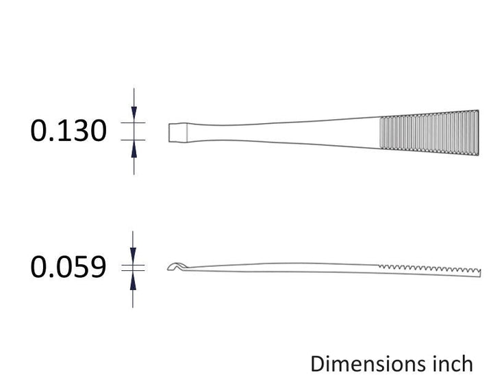 Ideal-tek 578.SA.1.ITU Component Positioning tweezers 578.SA, SS Anti-Mag, OAL 120mm, 4.72in MTESolutions