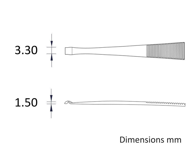Ideal-tek 578.SA.1.ITU Component Positioning tweezers 578.SA, SS Anti-Mag, OAL 120mm, 4.72in MTESolutions