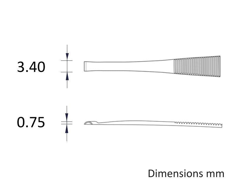 Ideal-tek 582.SA.1.ITU Component Positioning tweezers 582.SA, SS Anti-Mag, OAL 120mm, 4.72in MTESolutions