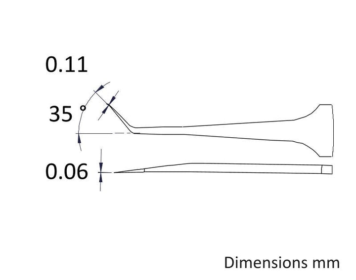 Ideal-tek 5B.SA.0.ITU High Precision tweezers 5B.SA, SS Anti-Mag, OAL 110mm, 4.33in MTESolutions